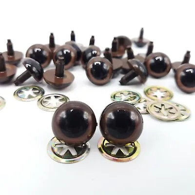 Safety Eyes Brown 18mm With Metal Backs Toy Teddy Amigurumi • £2.10