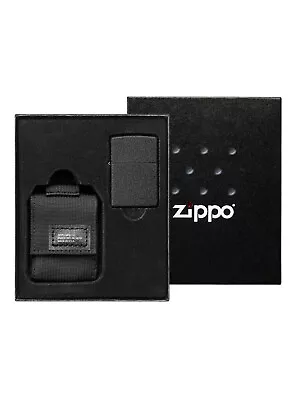 ZIPPO BLACK CRACKLE Lighter TACTICAL MOLLY POUCH 49402 SNAP LOOP TO SECURE New • $34.81