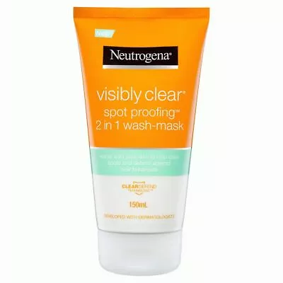 Neutrogena Clear&defend Mask 150ml Visibly Clear Spot Proofing 2 In 1 Wash-mask • $26.45