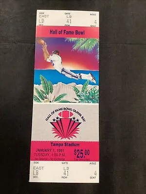 1991 Jan 1 Hall Of Fame Bowl College Football Ticket Clemson V Illinois • $9.99