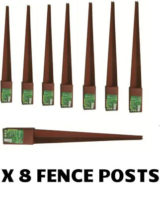 8 X FENCE POST SPIKE HOLDER 75MM METAL HOLDERS  STAKES GARDEN 3  GATE • £53.99