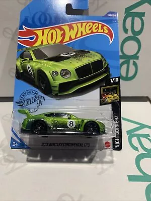 2020 Hot Wheels 18 Bentley Continental Gt3 Nightburnerz #246 New Casting Q Case! • $5.95