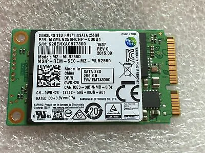 SAMSUNG MZMLN256HCHP-000D1 256GB SSD MSATA 0WDH26 MZ-MLN256D • £39.99