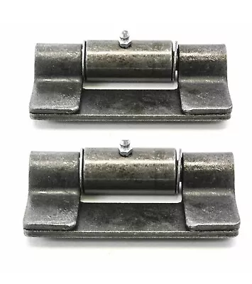 2 Weld On Hinges Butterfly Trailer Ramp Raw Steel Heavy Duty Grease Fitting New • $32.99