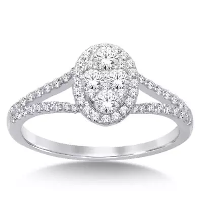 $2118.02 • Buy 14 KT White Gold 5/8 CTTW Diamond Fashion Ring