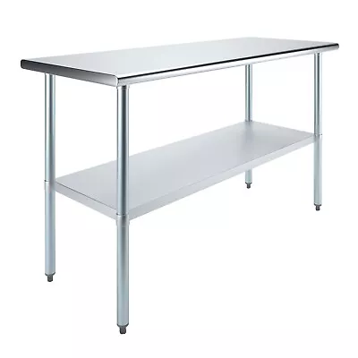 24 In. X 60 In. Stainless Steel Work Table | Metal Utility Table • $269.95