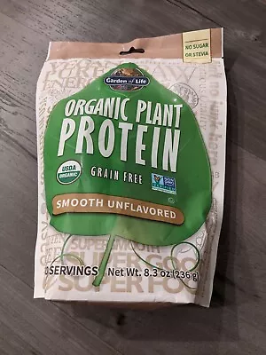 $11 • Buy Garden Of Life Organic Plant Protein Smooth Unflavored 8.3 Oz New Sealed Natural