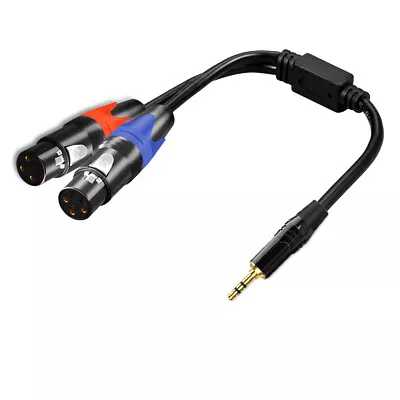 1/8 TRS Male To Dual XLR Male Microphone Stereo Splitter Adapter Y Cable  • $15.49