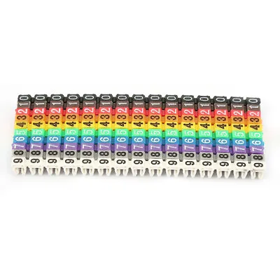 150Pcs 1.5mm² Digital Number Tube Wire Number Label Tube Cable Marker Colorful❤ • £4.25