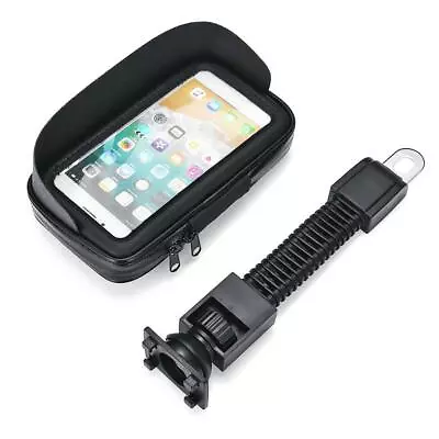 360 Rotate Waterproof Motorcycle Rear Mirror Mount Scooter Phone Holder Bag Case • $17.90