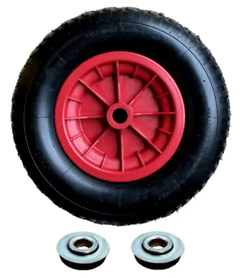 16  Pneumatic Wheelbarrow Wheel / Launching Trolley 4.80/4.00-8 - 12mm Bearings • £15.99