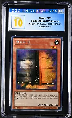 Maxx C CGC Pristine 10 Secret Rare Korean TRC1-KR001 Yugioh TCG • $29.99