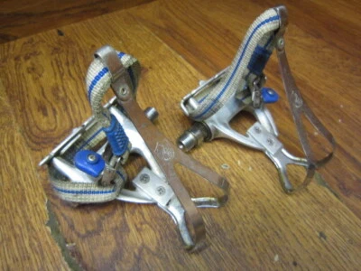 $149.99 • Buy Vintage Campagnolo C Record Pedals Matching Toe Clips & Straps  9/16 