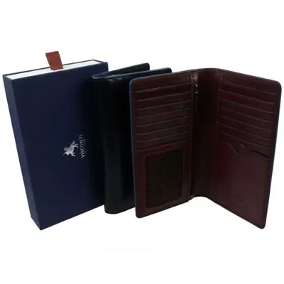Mens Quality Italian Leather Stylish RFID Protected Suit/Jacket Wallet By Vis • $61.58