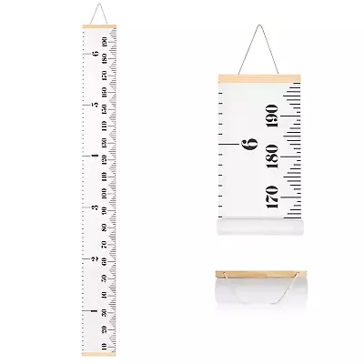 Growth Chart For Kids Canvas Height Chart Ruler Removable Wood Hanging Wall Rul • $11.83