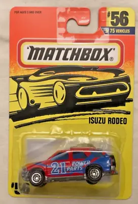 MATCHBOX ISUZU RODEO Red/ Vintage 1996 / #56 Of 75/ Brand New Sealed On Card • $3.99