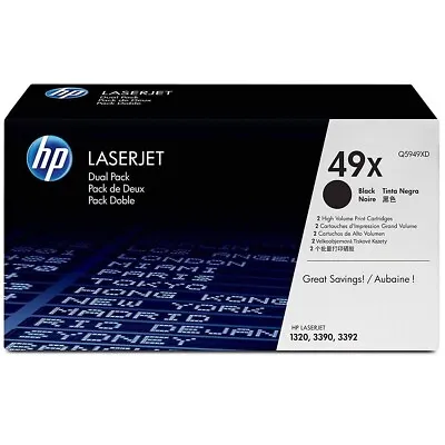 DUAL PACK Sealed New OEM HP 49X High Yield Black LaserJet Toner Cartridge Q5949X • $150