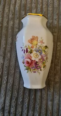 Hammersley Bone China Vase 4.5 Inches High Floral Design Front And Back • £8