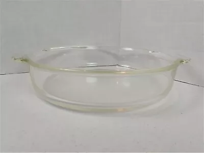 Fire King 450 Deep Cake Pan 8” Glass With Clear Handles Round Baking Vintage 122 • $8.99