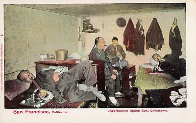 Underground Opium Den Chinatown San Francisco CA Postcard DB76 • $15