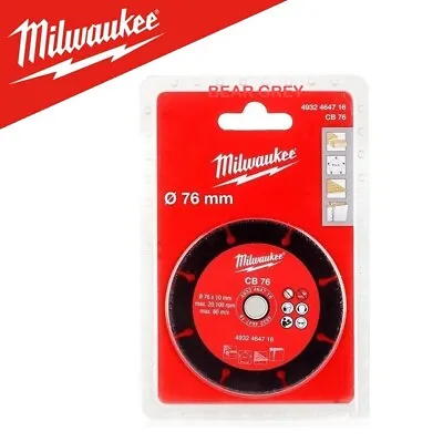 Milwaukee 76mm Carbide Blade Cut Off Cutting Disc Plaster Wood Plastic M12FCOT • £17.61