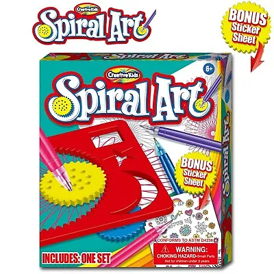 £12.95 • Buy Spiral Art Stencil Shape & Pattern Kids Drawing Activity Ruler Art Craft Set