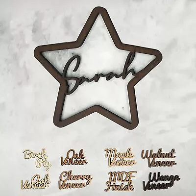 Personalised Wood MDF Name Letter Plaque Star Script Word Custom Wall Werth Door • £9.99