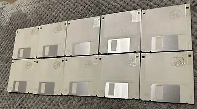 10 X 3.5  1.44MB HD GREY FLOPPY DISKS - Written Once & Stored - Tested Working • £6.99