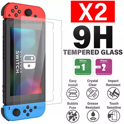 $6.83 • Buy 2x Premium Nintendo Switch Tempered Glass Screen Protector For Nintendo Switch