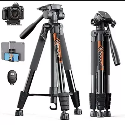 $50 • Buy KINGJOY 75  Camera Tripod For Canon Nikon Lightweight Aluminum DSLR Camera St...