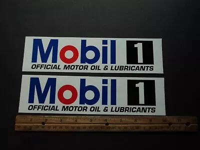 Lot Of 2 Mobil 1 Racing Decals Stickers NASCAR NHRA Off Road Authentic 10.0 X2.5 • $4.99