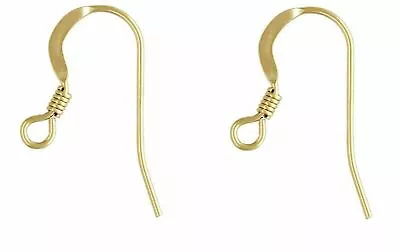 14ct Gold Filled Hook Loop & Coil Earring Pair Jewellery Wire Earring Fasteners • £10.93