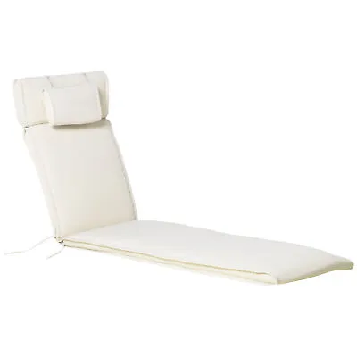 Outsunny Garden Sun Lounger Chair Cushion Reclining Relaxer Indoor Outdoor • £55.99