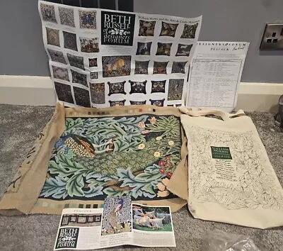 William Morris Beth Russel Tapestry Kit  Peacock Crafts Needlepoint Part Done  • £230