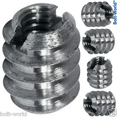 M4 M5 M6 M8 M10 Threaded Insert Screws In Sleeve Bushing Slot Drive Furniture • £132.39