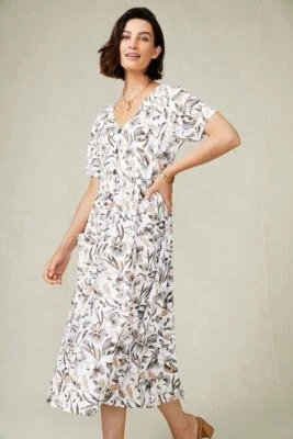 $34.36 • Buy Grace Hill Linen Blend Check Shirt Dress Womens Size 14 Clothing  Dresses Shirt