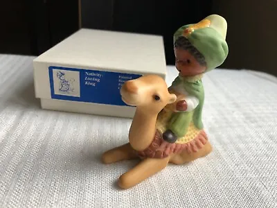 1982 Hallmark Mary Hamilton Nativity Bisque Figurine Loving King On Camel W/Box • $18.99