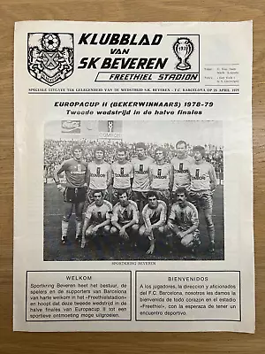 BELGIUM Beveren SK 1978/79 V FC Barcelona - ECWC Semi Final (2) • £16