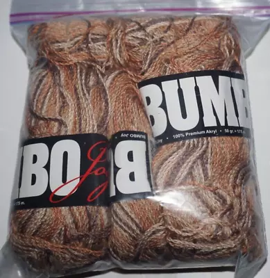 4 Skeins Bumbo  Joy  Shades Of Brown Variegated Fingering Acrylic Yarn • $10.50