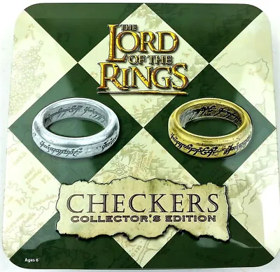 Lord Of The Rings Checkers Collectors Edition Tin Case USAopoly Middle Earth • £11.57