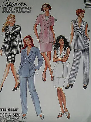 🌼 UNCIRCULATED McCALL'S 8187-LADIES DOUBLE BREAST JACKET - PANTS PATTERN 4-18FF • $11.39