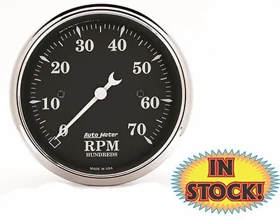 AutoMeter 1798 - Old Tyme Black 3-1/8  Tachometer - 7000 Rpm • $177.84