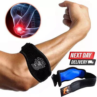 £5.49 • Buy Tennis Elbow Support Brace Strap For Arthritis/Golfers Pain Band With EVA Pad Uk