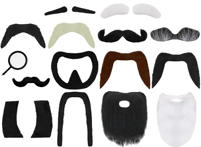 Facial Hair Beard Moustache Eyebrows Costume Accessory Disguise Fancy Dress • £5.99