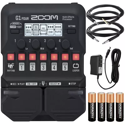 $132.99 • Buy Zoom G1 Four Multi-Effects Processor For Electric Guitar + Cable & Connector