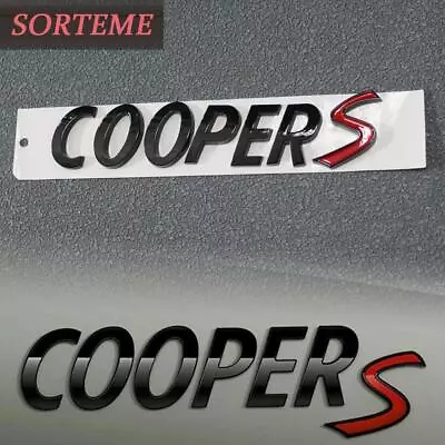 Gloss Black Red Cooper S Emblem Badge Logo Sticker Replace For MINI R53 R56 F56 • $14.18