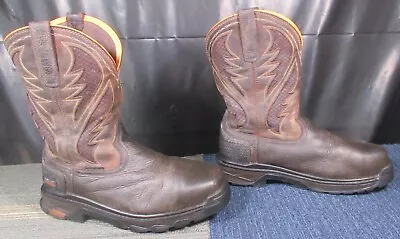 Mens ARIAT Intrepid VentTEK Composite Toe Leather Work Boots 11.5 EE • $19.99