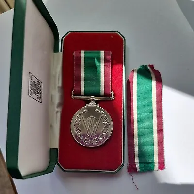 Ww2 Wvs Womens' Voluntary Service Medal + Ribbon Bar & Clasp - Cased • £28