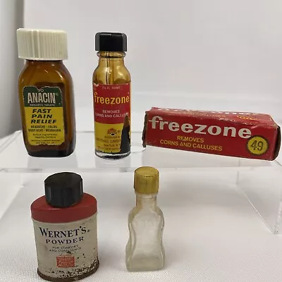 Rare Lot Vintage 1950-1970s FREEZONE In Box  ANACIN Werner’s Powder Sm Glass • $15