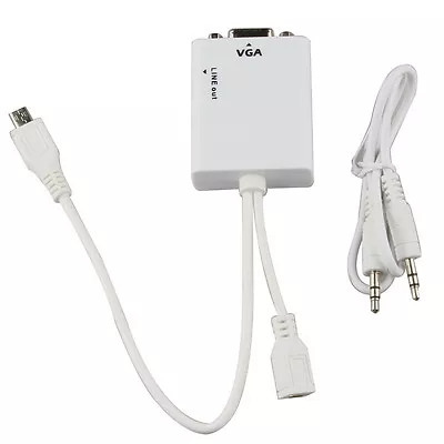 Micro USB To VGA + Audio Adapter For Samsung Galaxy Galaxy S2 S3 S4 Note 2 • $10.99